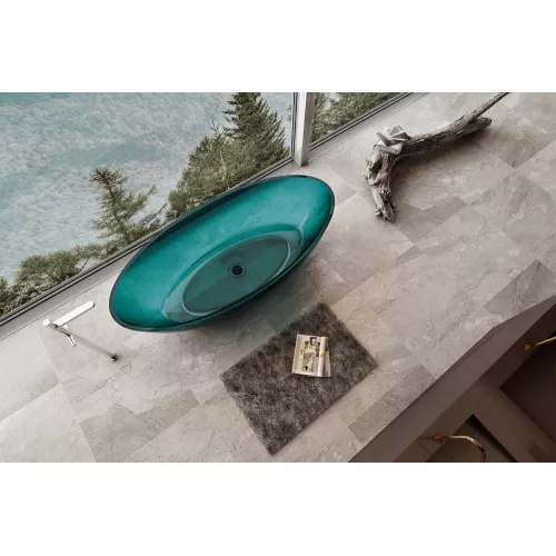 Ванна из полиэфирной смолы ABBER Kristall AT9702Aquamarin бирюзовая 180*85 прозрачная, Выбрать цвет: Бирюзовый, изображение 4