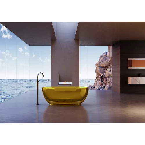 Ванна из полиэфирной смолы  ABBER Kristall AT9703Amber желтая 170*75 прозрачная, Выбрать цвет: Желтый, изображение 2