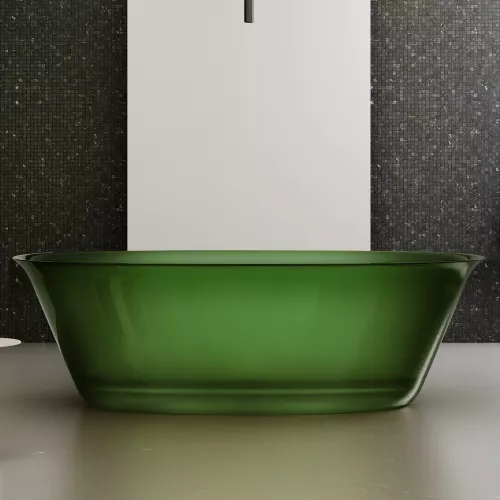 Ванны: Прозрачная ванна ABBER Kristall AT9707Emerald зеленая 170*75 1 в магазине Акватория