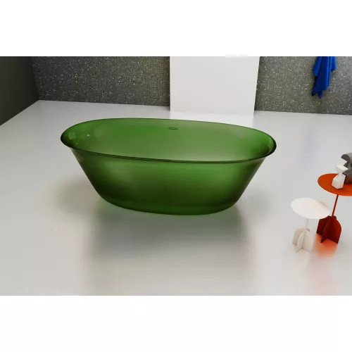Ванна из полиэфирной смолы ABBER Kristall AT9707Emerald зеленая 170*75 прозрачная, Выбрать цвет: Зеленый, изображение 2