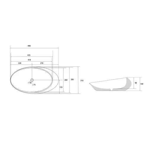 Раковина накладная ABBER Bequem AC2107MG серая матовая, Выбрать цвет: Серый матовый, изображение 4