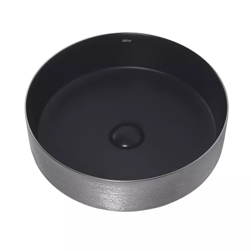 Раковина накладная ABBER Bequem AC2109BS черный матовый с серебром, Выбрать цвет: Черный матовый /серебро, изображение 3