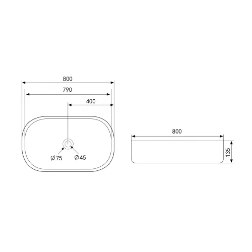 Раковина накладная ABBER Bequem AC2110 белая, Выбрать цвет: Белый, изображение 4