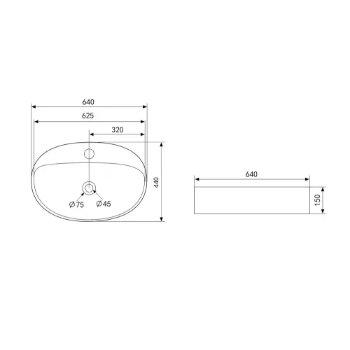 Раковина накладная ABBER Bequem AC2112 белая, изображение 4