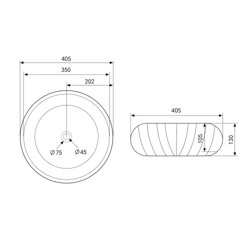 Раковина накладная ABBER Bequem AC2115 белая, изображение 4
