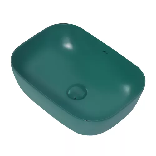 Раковина накладная ABBER Rechteck AC2200MBG темно-зеленая матовая, Выбрать цвет: Темно-зеленый матовый, изображение 2
