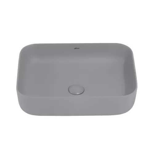 Раковина накладная ABBER Rechteck AC2202MG серая матовая, Выбрать цвет: Серый матовый, изображение 3