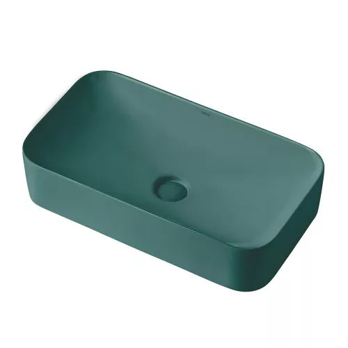 Раковина накладная ABBER Rechteck AC2204MDG темно-зеленая матовая, Выбрать цвет: Темно-зеленый, изображение 3