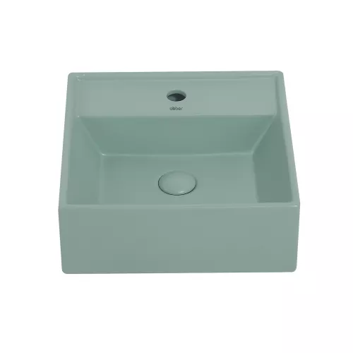 Раковина накладная ABBER Rechteck AC2208MCG светло-зеленая матовая, Выбрать цвет: светло-зеленый матовый, изображение 3