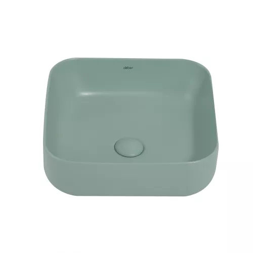 Раковина накладная ABBER Rechteck AC2211MCG светло-зеленая матовая, Выбрать цвет: светло-зеленый матовый, изображение 2
