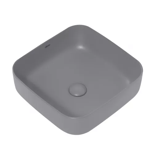 Раковина накладная ABBER Rechteck AC2211MG серая матовая, Выбрать цвет: Серый матовый, изображение 2