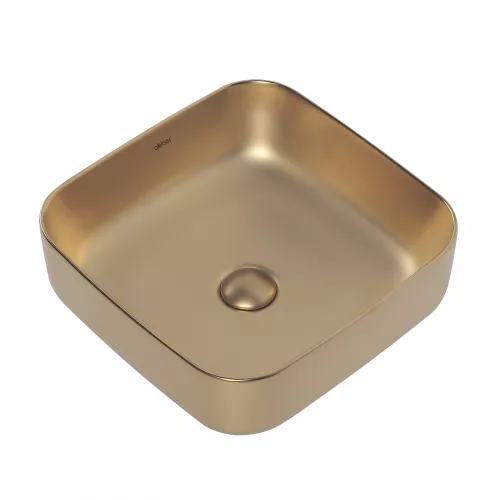 Раковина накладная ABBER Rechteck AC2211MMG золото матовое, Выбрать цвет: Золото матовое, изображение 2
