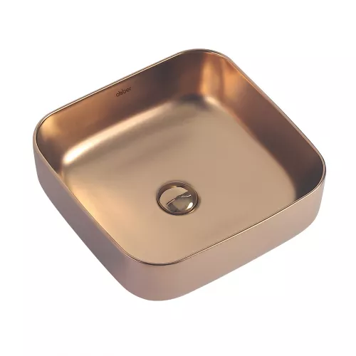 Раковина накладная ABBER Rechteck AC2211MRG розовое золото матовое, Выбрать цвет: Розовое золото, изображение 3