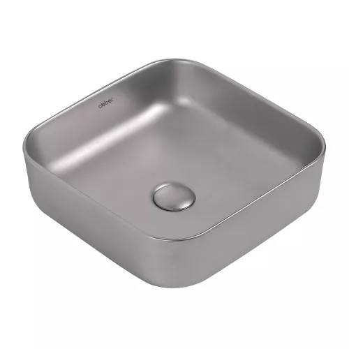 Раковина накладная ABBER Rechteck AC2211MS серебро матовое, Выбрать цвет: Серебро матовое