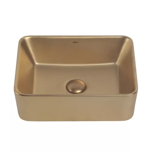 Раковина накладная ABBER Rechteck AC2213MMG золото матовое, Выбрать цвет: Золото матовое, изображение 2