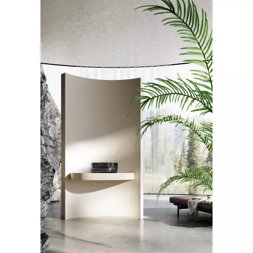 Раковина накладная прозрачная ABBER Kristall AT2804Onyx, Выбрать цвет: Чёрный, изображение 3