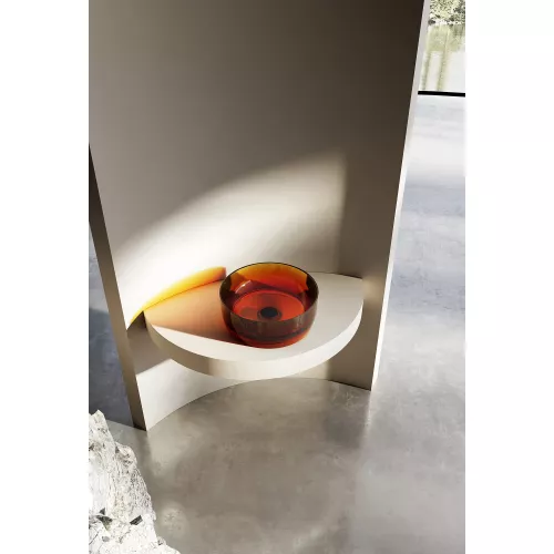 Раковина накладная прозрачная ABBER Kristall AT2804Opal, Выбрать цвет: Коричневый, изображение 2