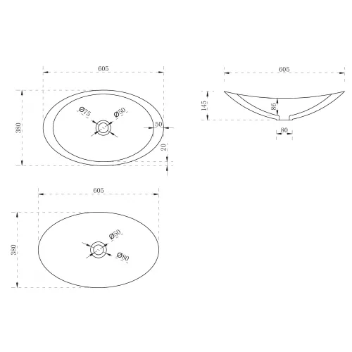 Раковина накладная прозрачная ABBER Kristall AT2808Emerald зеленая, изображение 4