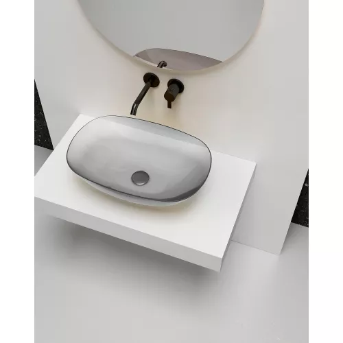 Раковина накладная прозрачная ABBER Kristall AT2809Perle, изображение 2