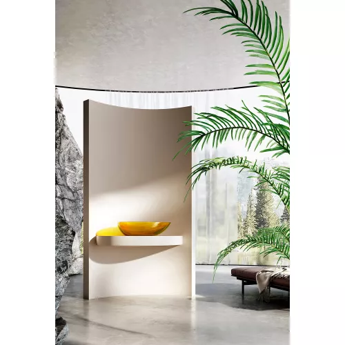 Раковина накладная прозрачная ABBER Kristall AT2811Amber желтая, изображение 3