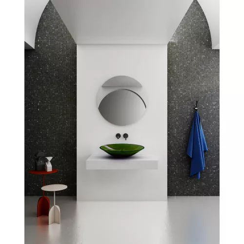 Раковина накладная прозрачная ABBER Kristall AT2812Emerald зеленая, Выбрать цвет: Зеленый, изображение 2