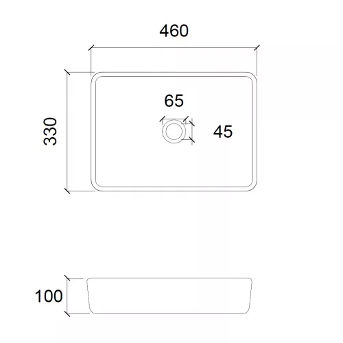 Раковина накладная стеклянная ABBER Glas AK2312B черная, изображение 2