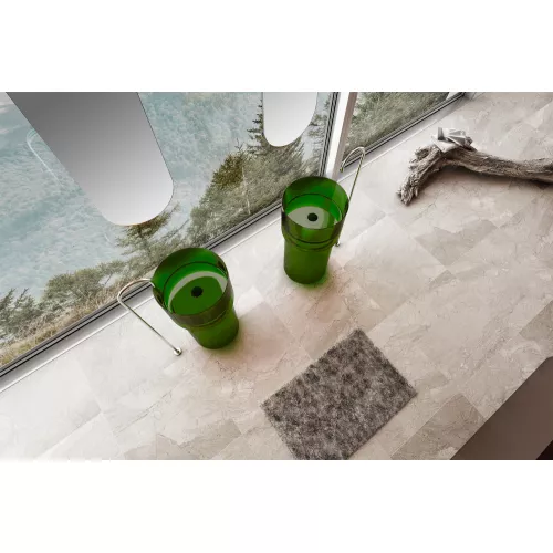 Раковина отдельностоящая прозрачная ABBER Kristall AT2701Emerald зеленая, Выбрать цвет: Зеленый, изображение 3