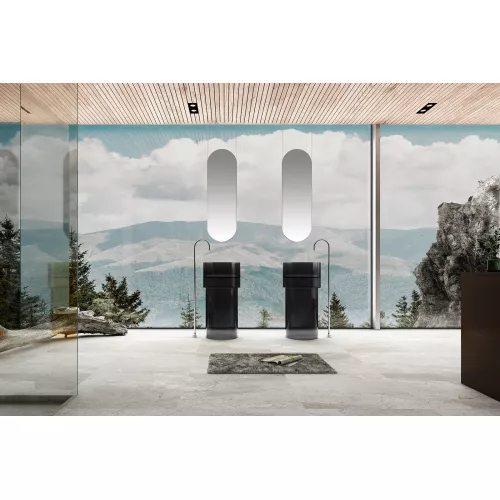 Раковина отдельностоящая прозрачная ABBER Kristall AT2701Onyx, Выбрать цвет: Чёрный, изображение 2