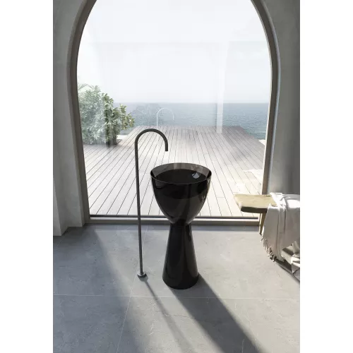 Раковина отдельностоящая прозрачная ABBER Kristall AT2703Onyx, изображение 2