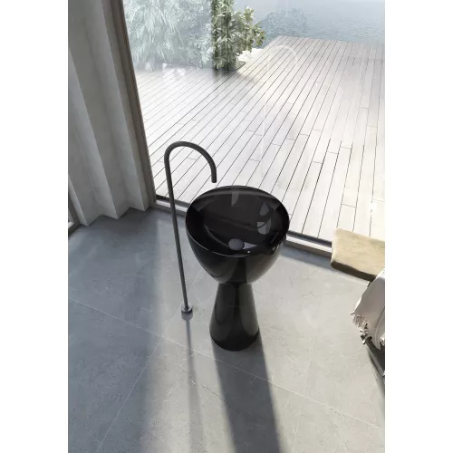 Раковина отдельностоящая прозрачная ABBER Kristall AT2703Onyx, изображение 3