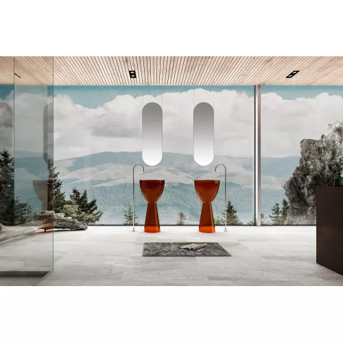 Раковина отдельностоящая прозрачная ABBER Kristall AT2703Opal, изображение 2