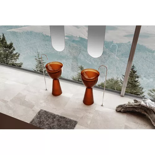 Раковина отдельностоящая прозрачная ABBER Kristall AT2703Opal, изображение 3