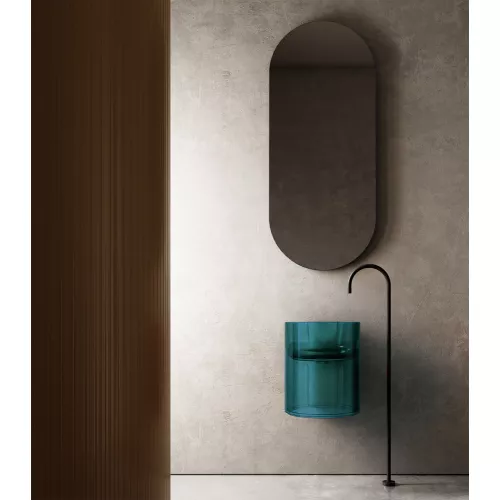 Раковина подвесная прозрачная ABBER Kristall AT2704Aquamarin бирюзовая, Выбрать цвет: Бирюзовая, изображение 2