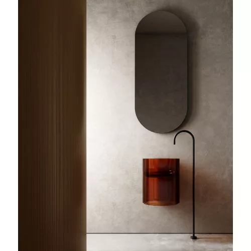 Раковина подвесная прозрачная ABBER Kristall AT2704Opal коричневая, Выбрать цвет: Коричневый, изображение 2