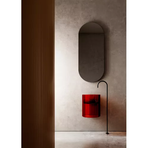 Раковина подвесная прозрачная ABBER Kristall AT2704Rubin красная, Выбрать цвет: Красная, изображение 2