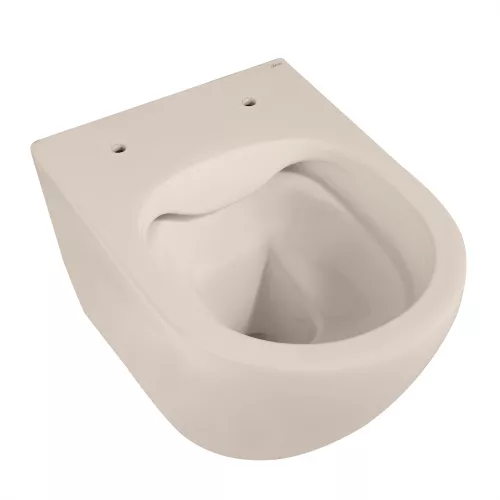 Унитаз ABBER Bequem AC1101MBE подвесной  бежевый матовый, безободковый, Выбрать цвет: Бежевый матовый, изображение 8