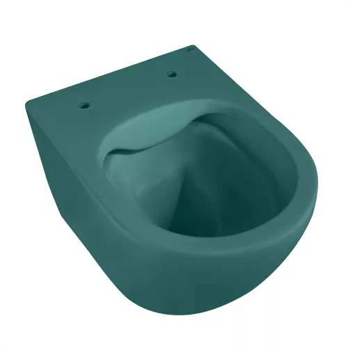 Унитаз ABBER Bequem AC1101MBG подвесной темно-зеленый матовый, безободковый, Выбрать цвет: Темно-зеленый матовый, изображение 8