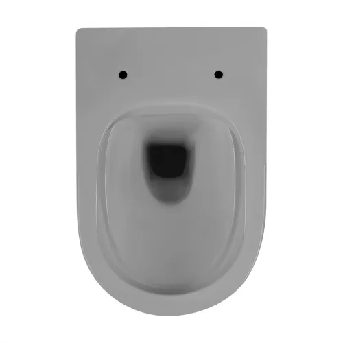 Унитаз ABBER Bequem AC1103MG подвесной серый матовый, безободковый, Выбрать цвет: Серый матовый, изображение 6