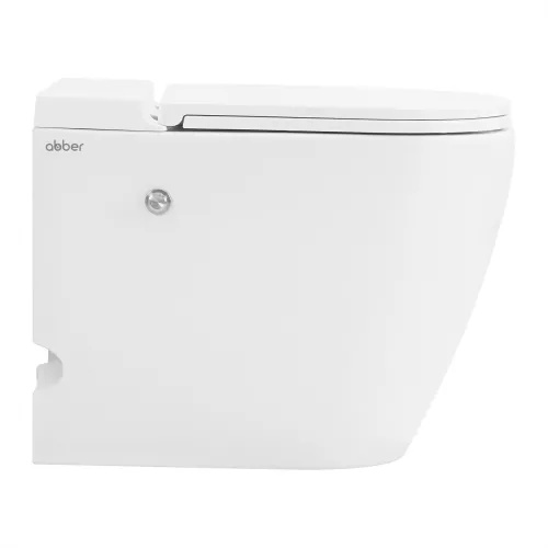 Унитаз ABBER Bequem AC1115P приставной белый с импульсным смывом, изображение 6