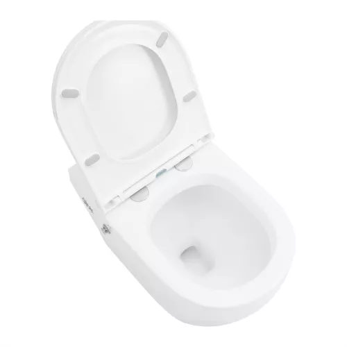 Унитаз ABBER Bequem AC1115P приставной белый с импульсным смывом, изображение 8