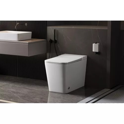 Унитаз ABBER Rechteck AC1213P приставной белый с импульсным смывом, изображение 2