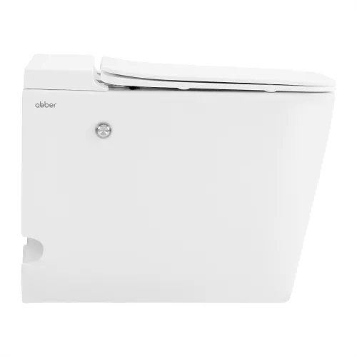 Унитаз ABBER Rechteck AC1213P приставной белый с импульсным смывом, изображение 5