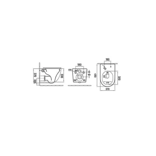 Унитаз подвесной Ceramalux 2197MC, Выбрать цвет: Капучино матовый, изображение 3