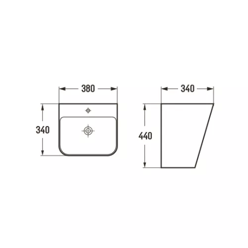 Раковина Ceramalux 500Q, Выбрать цвет: Белый, изображение 2