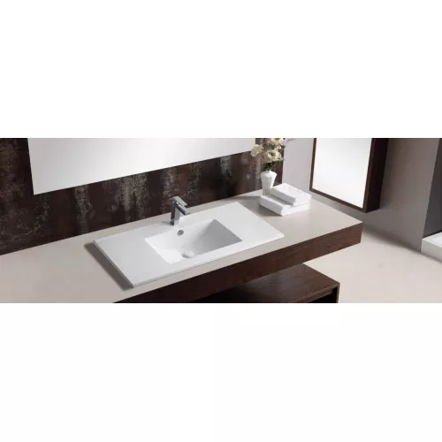 Умывальник CeramaLux 9090E/9080/9070E, Выбрать цвет: Белый, Выбрать размер: 91*47, изображение 2