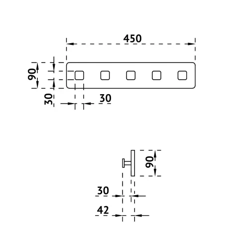 Вешалка ABBER Stein AS1650 белая, Выбрать цвет: Белый, изображение 2