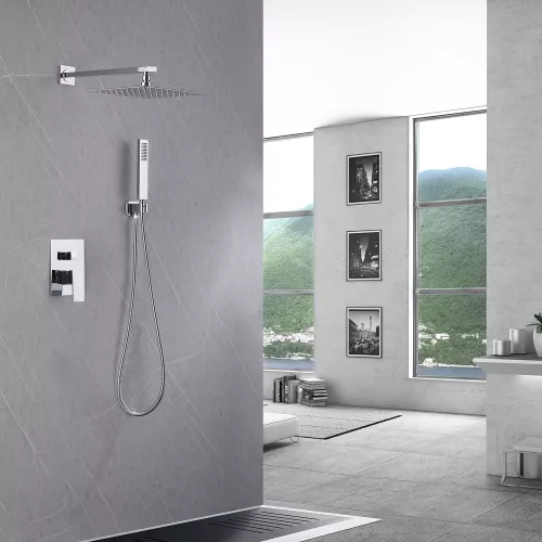 Душевая система ABBER Daheim AF8219 скрытого монтажа без излива, хром, Выбрать цвет: Хром, изображение 2