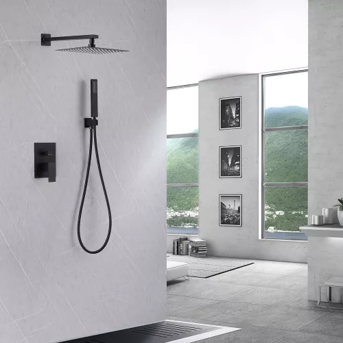 Душевая система ABBER Daheim AF8219B скрытого монтажа без излива, черная матовая, Выбрать цвет: Черный матовый, изображение 2