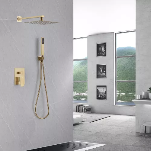 Душевая система ABBER Daheim AF8219G скрытого монтажа без излива, золото матовое, Выбрать цвет: Золото матовое, изображение 2