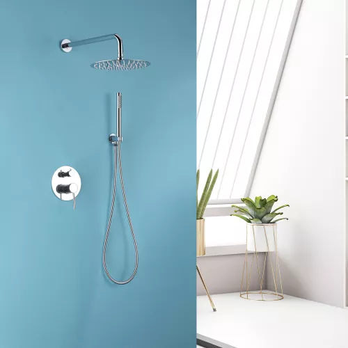 Душевая система ABBER Emotion AF8818 скрытого монтажа без излива, хром, Выбрать цвет: Хром, изображение 2